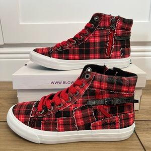Blowfish Malibu Memphis Red Plaid Sneakers